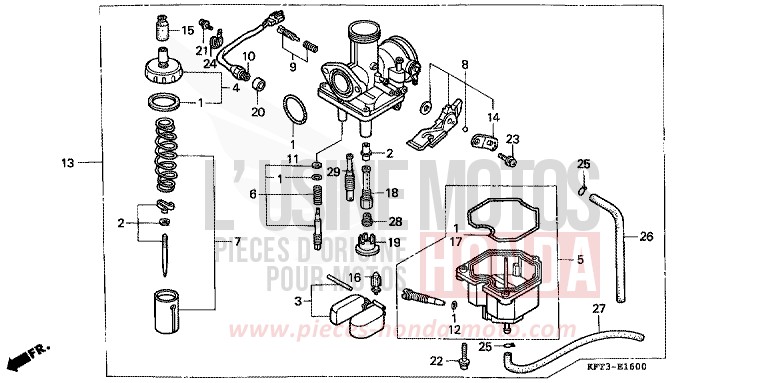 CARBURETOR for City Fly FRIGHT GREEN (G168E) from 1998